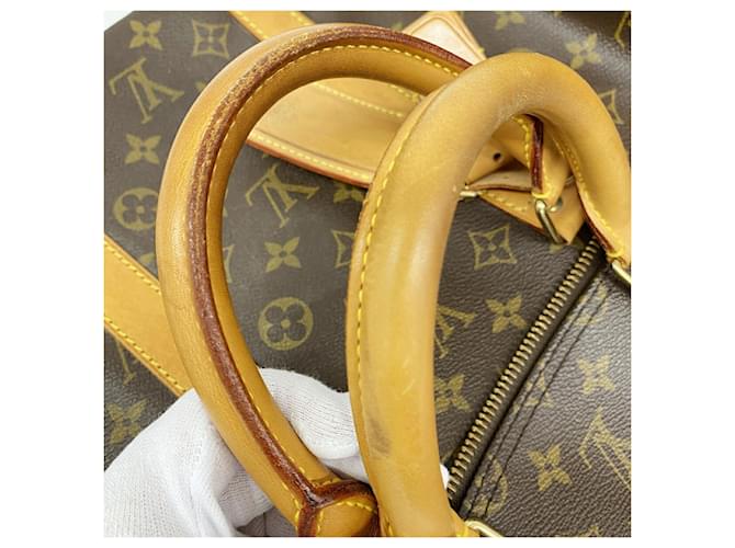 Louis Vuitton Boston Monogram Keepall 55 Marrone - vista 8