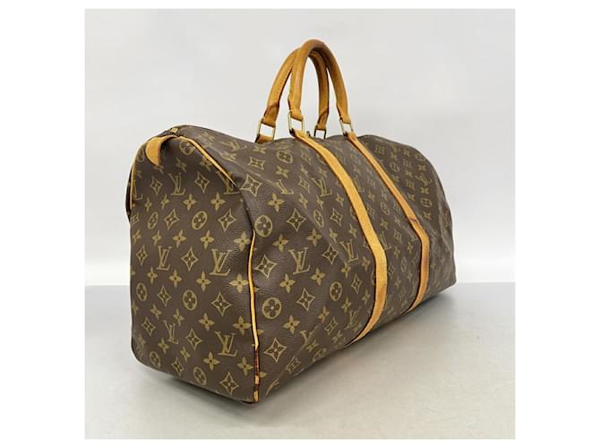 Louis Vuitton Boston Monogram Keepall 50 Marrone - vista 2