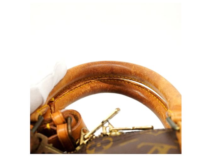 Borsa Louis Vuitton Boston Monogram Keepall 50 Marrone - vista 11