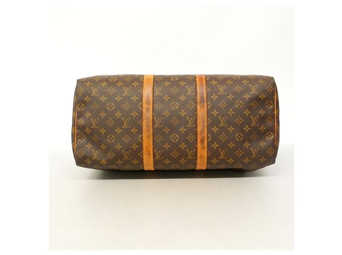 Borsa Louis Vuitton Boston Monogram Keepall 50 Marrone - vista 3