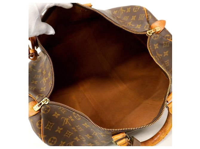 Borsa Louis Vuitton Boston Monogram Keepall 50 Marrone - vista 4