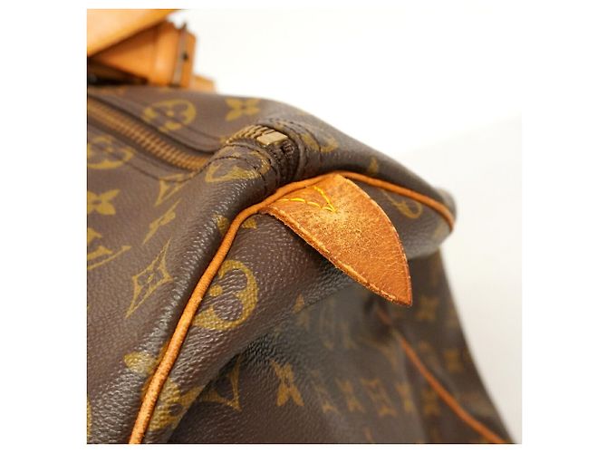 Borsa Louis Vuitton Boston Monogram Keepall 50 Marrone - vista 8