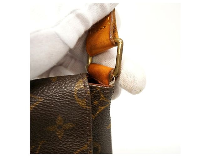 Borsa a tracolla Louis Vuitton Monogram Musette Marrone - vista 10