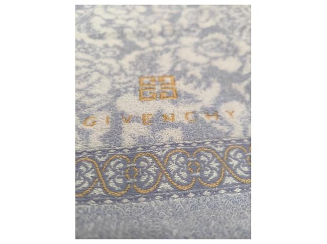 Givenchy Baumwoll-Handtuch Set - 2 Stück Weiß Blau Beige - Ansicht 3