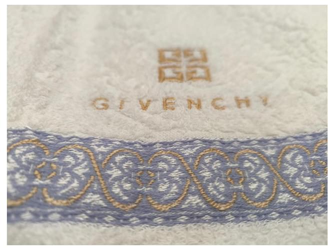 Givenchy Baumwoll-Handtuch Set - 2 Stück Weiß Blau Beige - Ansicht 4