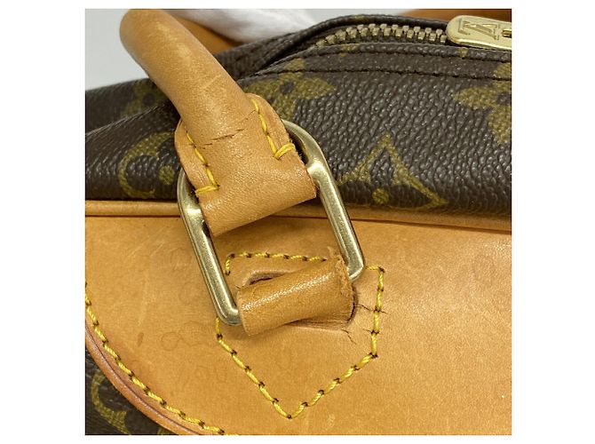 Louis Vuitton Monogram Deauville Handbag Brown - view 7