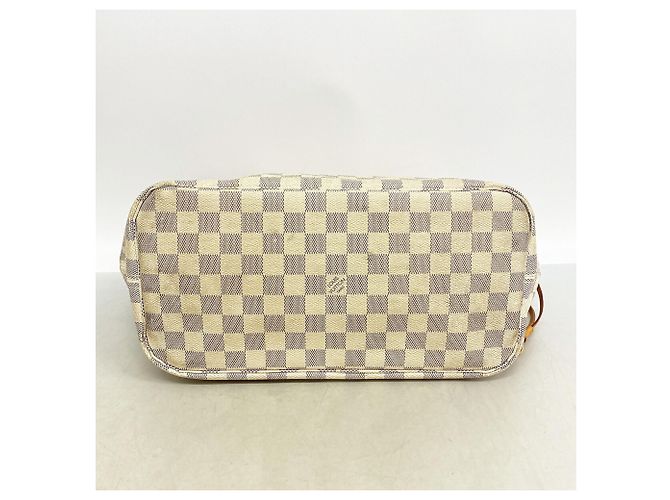 Borsa Tote Louis Vuitton Damier Azur Neverfull MM Bianco - vista 3
