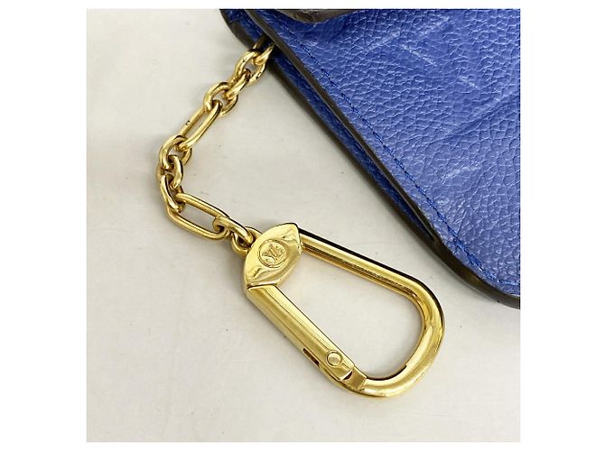 Louis Vuitton Monogram Empreinte Pochette Clé M41965 Denim Wallet Azul - vista 7