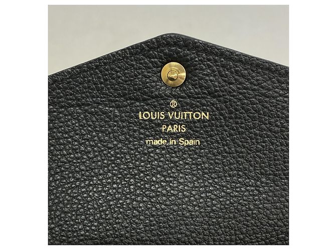 Louis Vuitton Monogram Empreinte Portefeuille Sarah Long Wallet Nero - vista 4