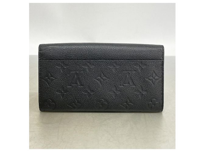 Louis Vuitton Monogram Empreinte Portefeuille Sarah Long Wallet Nero - vista 9