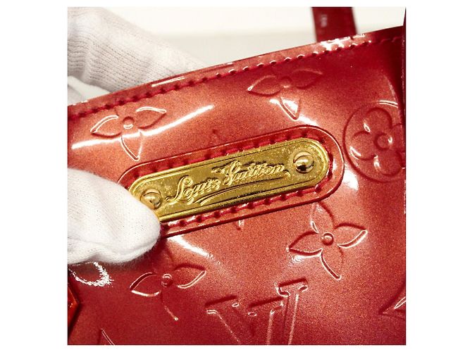 Borsa Tote Louis Vuitton Vernis Wilshire PM Rosso - vista 8