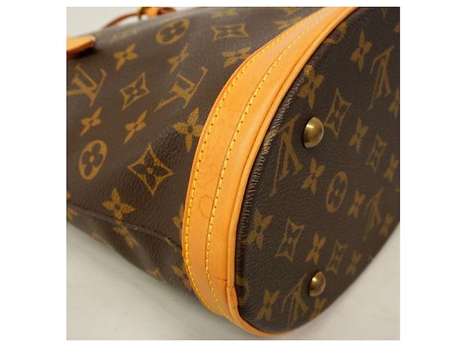 Borsa Tote Louis Vuitton Monogram Bucket PM Marrone - vista 11