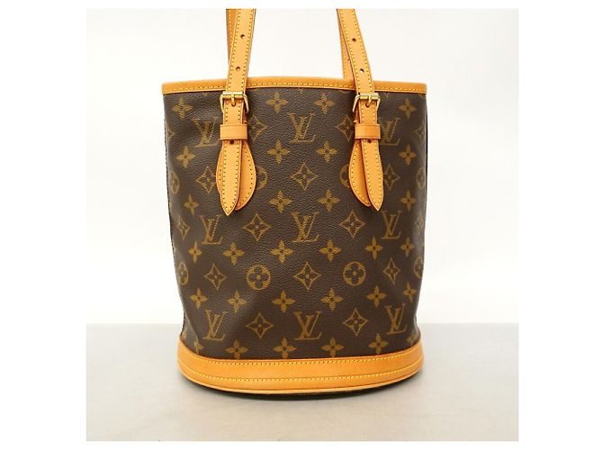 Borsa Tote Louis Vuitton Monogram Bucket PM Marrone - vista 12