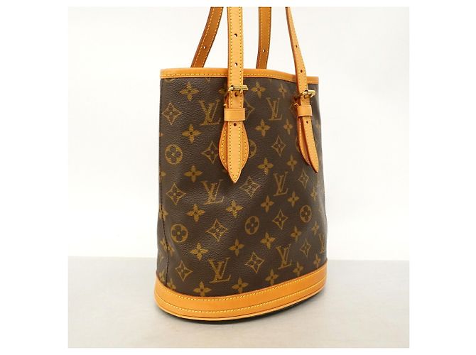 Borsa Tote Louis Vuitton Monogram Bucket PM Marrone - vista 2