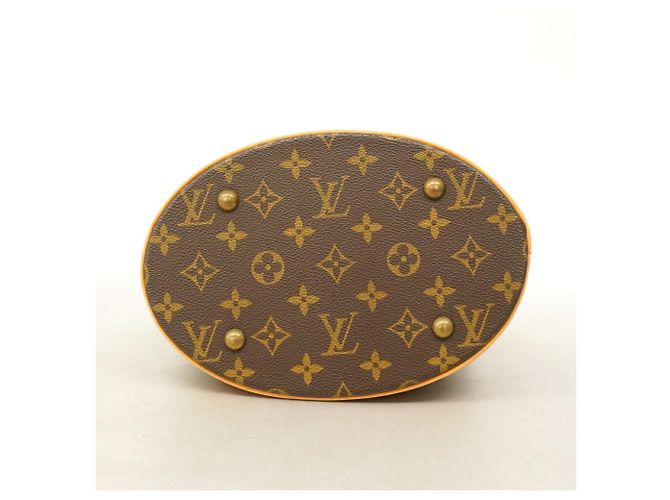Borsa Tote Louis Vuitton Monogram Bucket PM Marrone - vista 3