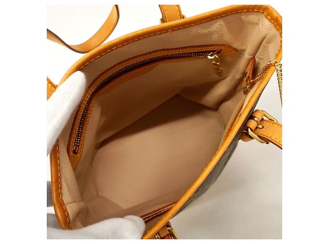 Borsa Tote Louis Vuitton Monogram Bucket PM Marrone - vista 4