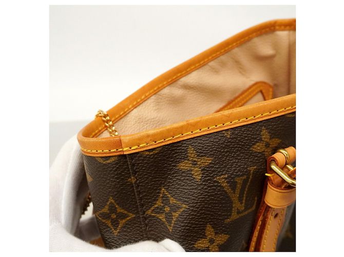 Borsa Tote Louis Vuitton Monogram Bucket PM Marrone - vista 9