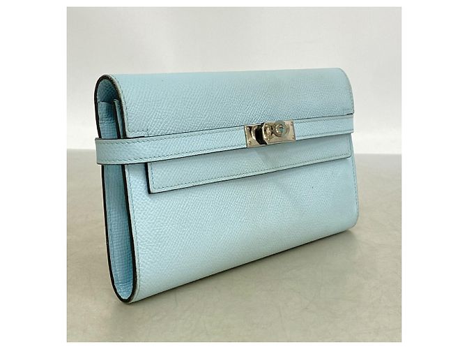 Hermès Hermes Kelly Long Wallet in Blue Zephyr Blau - Ansicht 2
