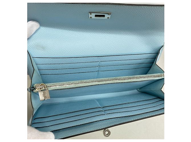 Hermès Hermes Kelly Long Wallet in Blue Zephyr Blau - Ansicht 3