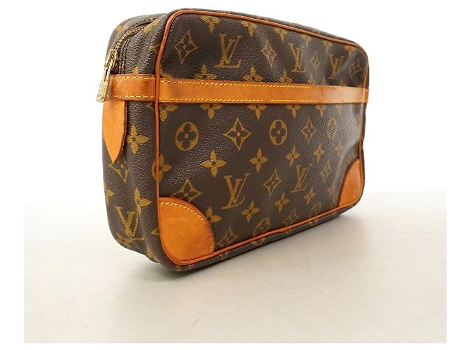 Borsa a Clutch Louis Vuitton Monogram Compiegne 28 Marrone - vista 2