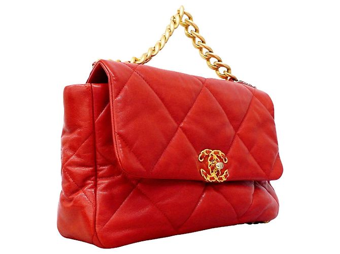 Bolso de mano Chanel de cuero rojo Roja - Ansicht 2