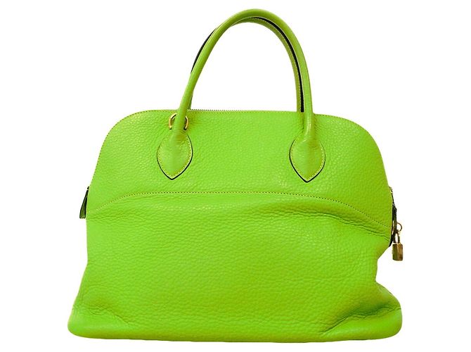 Hermès Borsa Hermes Bolide 35 in Apple Green Verde - vista 13