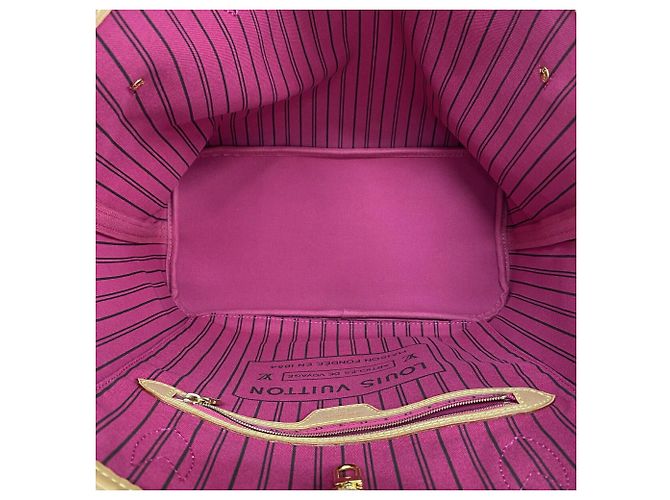 Borsa Tote Louis Vuitton Monogram Neverfull MM Rosa - vista 4