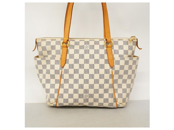 Borsa Tote Louis Vuitton Damier Azur Totally PM Bianco - vista 11