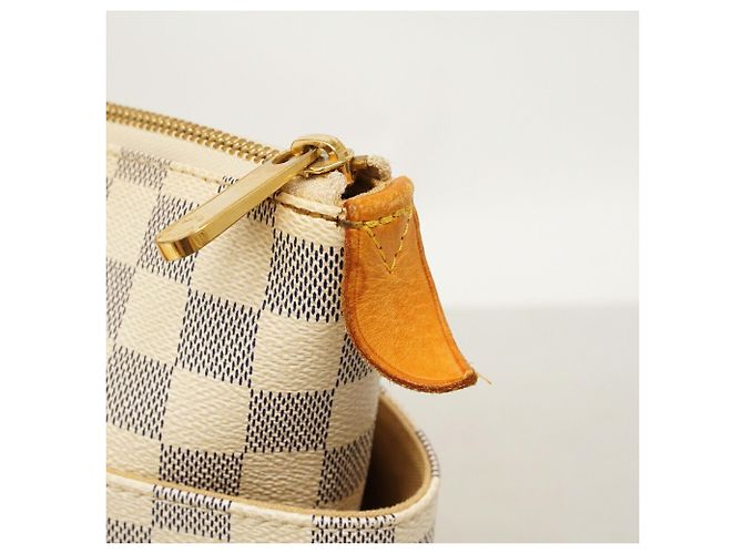 Borsa Tote Louis Vuitton Damier Azur Totally PM Bianco - vista 7