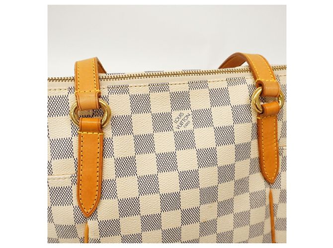 Borsa Tote Louis Vuitton Damier Azur Totally PM Bianco - vista 8