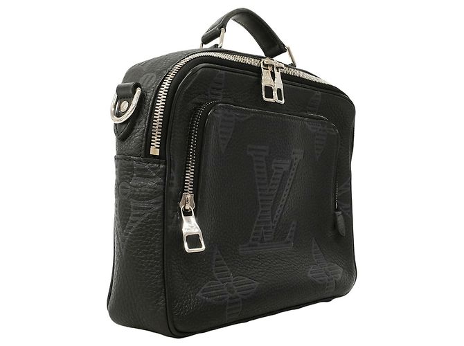 Louis Vuitton Monogram Giant Taurillon Shadow Flight Case Nero - vista 2