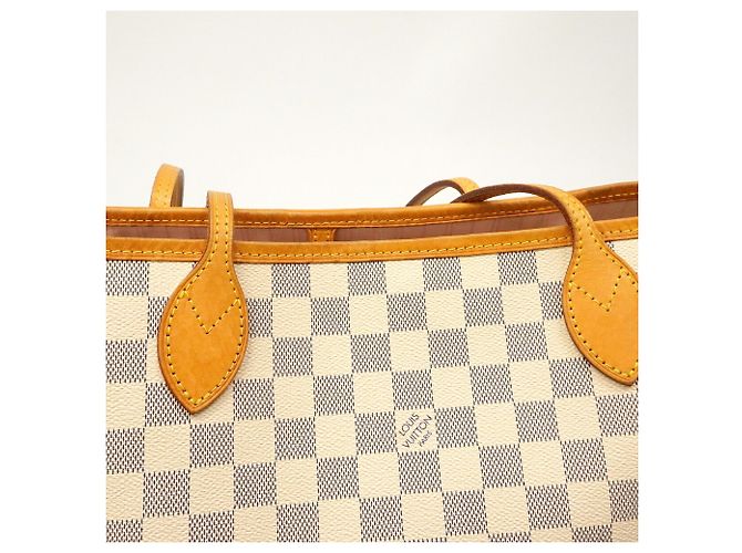 Borsa Tote Louis Vuitton Damier Azur Neverfull MM Rosa - vista 11