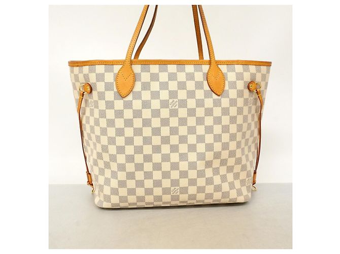 Borsa Tote Louis Vuitton Damier Azur Neverfull MM Rosa - vista 12