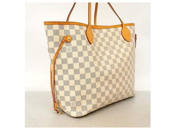 Borsa Tote Louis Vuitton Damier Azur Neverfull MM Rosa - vista 2