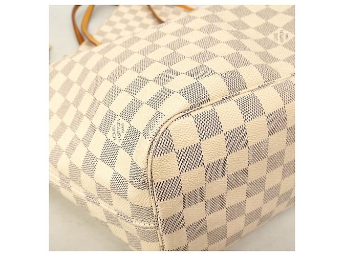 Borsa Tote Louis Vuitton Damier Azur Neverfull MM Rosa - vista 7