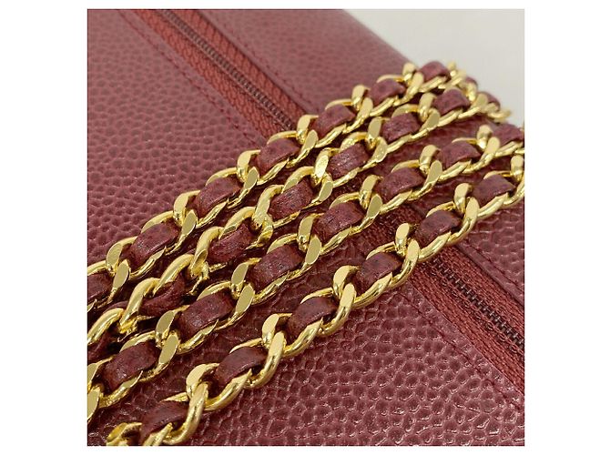 Portafoglio a Spalla con Catena Chanel Bordeaux Bordò - vista 10