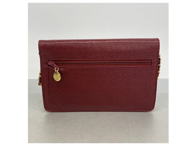 Portafoglio a Spalla con Catena Chanel Bordeaux Bordò - vista 11