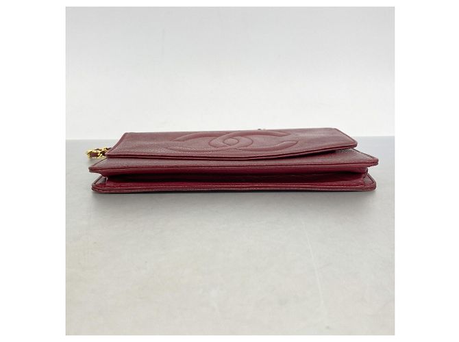 Portafoglio a Spalla con Catena Chanel Bordeaux Bordò - vista 3