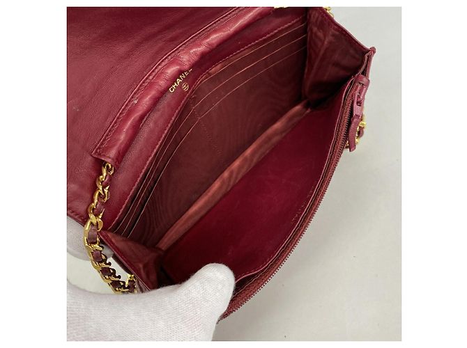Portafoglio a Spalla con Catena Chanel Bordeaux Bordò - vista 4