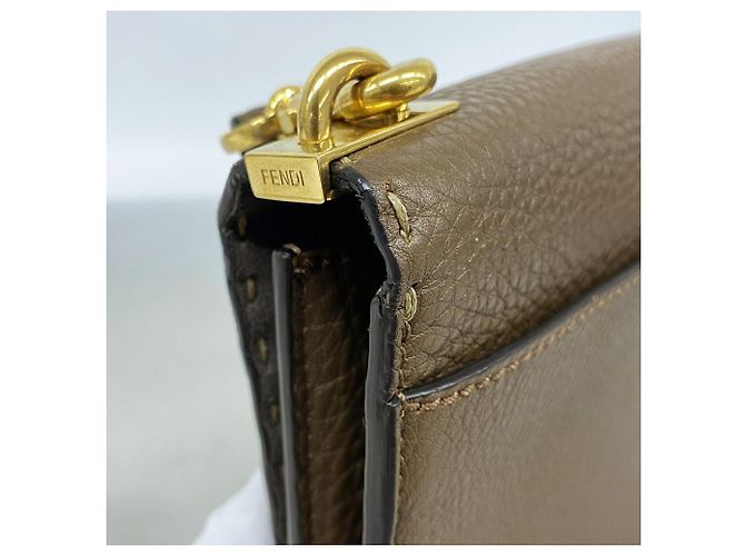 Bolso de hombro Fendi Selleria Castaño - vista 7