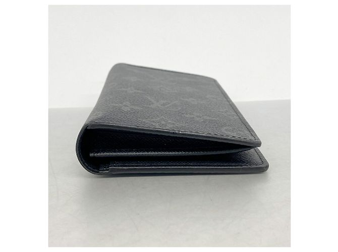 Louis Vuitton Monogram Eclipse Portefeuille Brazza Long Wallet Nero - vista 2