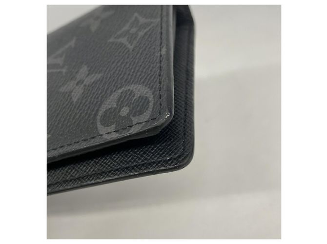 Louis Vuitton Monogram Eclipse Portefeuille Brazza Long Wallet Nero - vista 5
