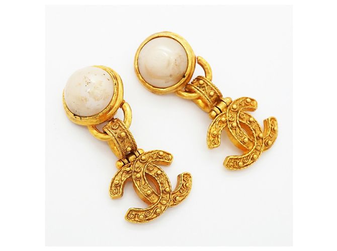 Orecchini a clip Chanel placcati oro D'oro - vista 2