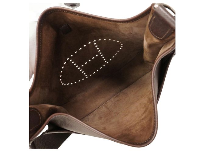 Hermès Borsa a tracolla Hermes Evelyne 2 PM Marrone - vista 4