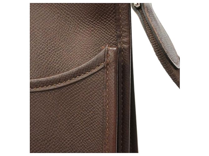 Hermès Borsa a tracolla Hermes Evelyne 2 PM Marrone - vista 6