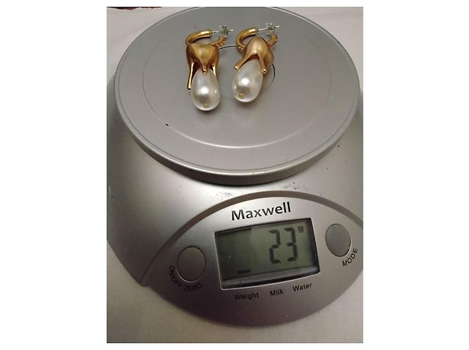 Schiaparelli Orecchini a goccia con perla e motivo a dente Bianco D'oro - vista 17