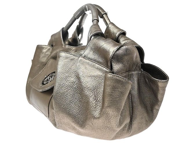 Borsa in pelle Loewe Anagram Logo Nappa Aire Marrone - vista 3