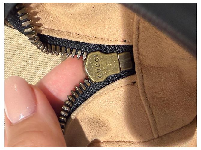 Gucci Marmont Borsa a Tracolla Pelle Nera Nero - vista 10