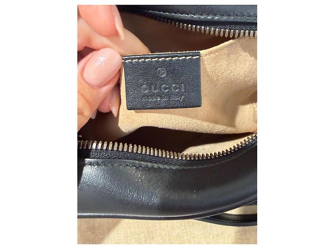 Gucci Marmont Borsa a Tracolla Pelle Nera Nero - vista 5
