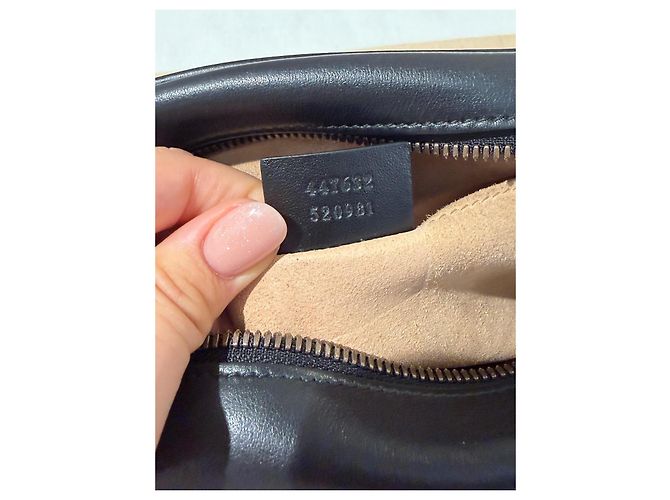 Gucci Marmont Borsa a Tracolla Pelle Nera Nero - vista 8